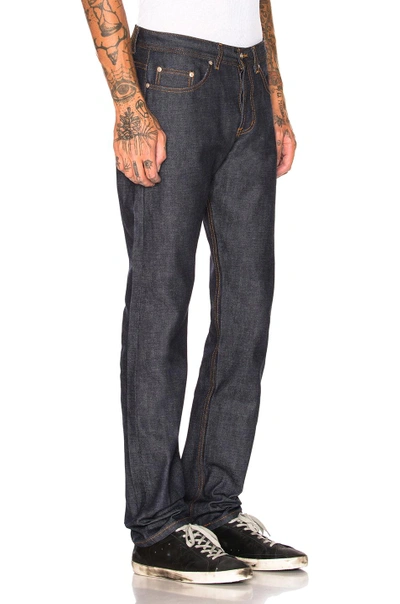 Shop Naked And Famous Weird Guy In Dirty Fade Selvedge