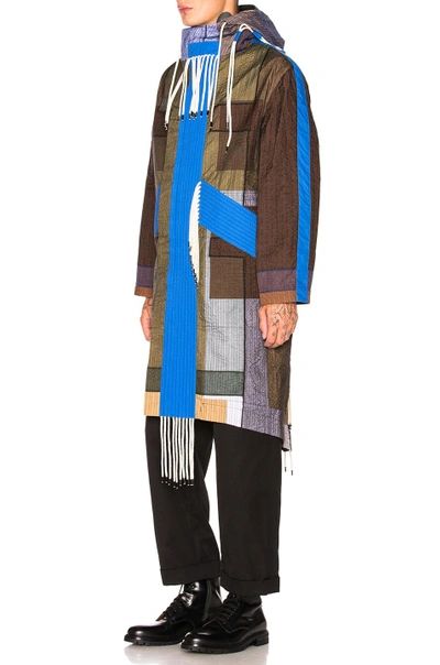 Shop Craig Green Tent Parka In Blue,brown,gray