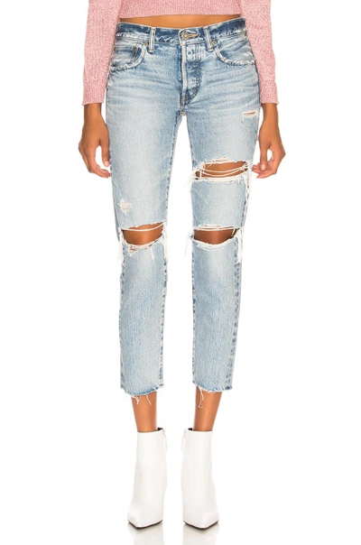 Shop Moussy Vintage Branford Tapered Jean In Blue. In Light Blue