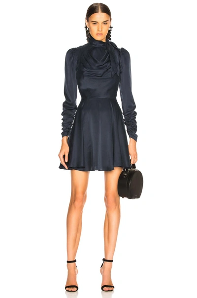 Shop Zimmermann Scarf Swing Dress In Blue