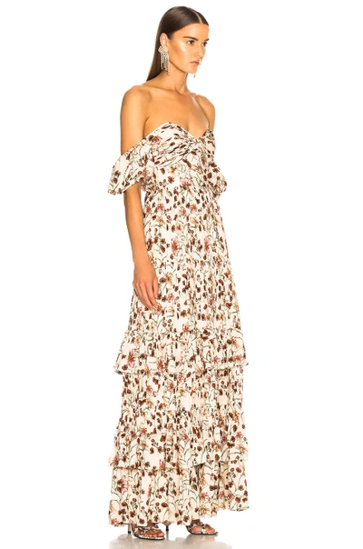 Shop Johanna Ortiz The Lady Of Shalott Dress In Floral,white