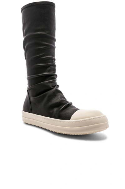 Shop Rick Owens Sock Sneakers In Black. In Black & White