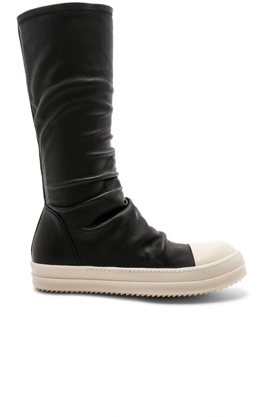 Shop Rick Owens Sock Sneakers In Black. In Black & White