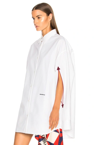 Shop Calvin Klein 205w39nyc Cape Sleeve Shirt In Optic White