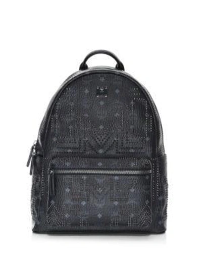 Shop Mcm Medium Stark Gunta Stud Visetos Backpack In Black