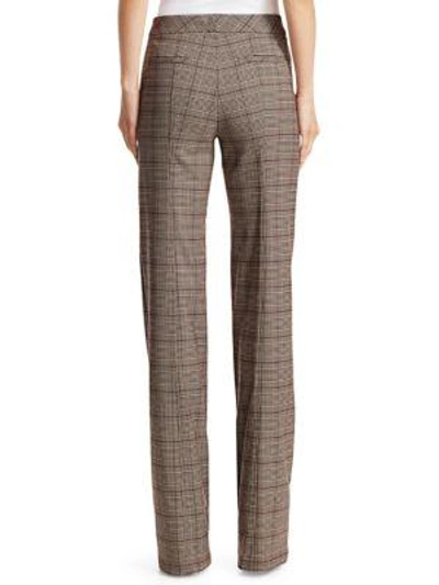 Shop Nanette Lepore Crusader Plaid Wide-leg Trousers In Tobacco