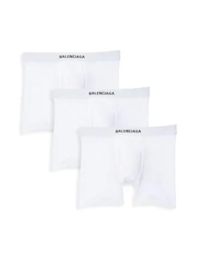 Shop Balenciaga 3-pack Stretch Boxer Brief In White