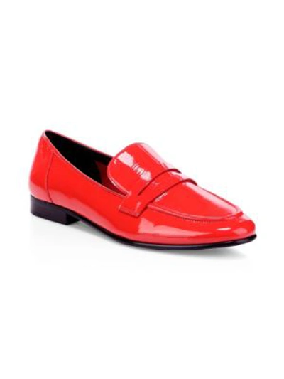 Shop Kate Spade Genevieve Patent Leather Loafers In Maraschino