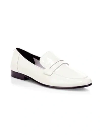 Shop Kate Spade Genevieve Patent Leather Loafers In Off White