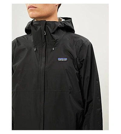 Shop Patagonia Torrentshell Hooded Shell Jacket In Black