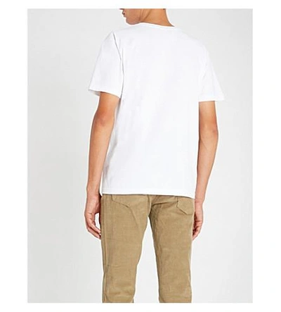 Shop Apc Richie Logo-print Cotton-jersey T-shirt In Blanc