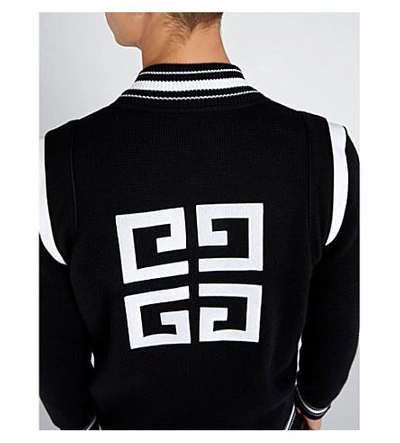 Shop Givenchy Logo-appliquéd Wool Jacket In Black