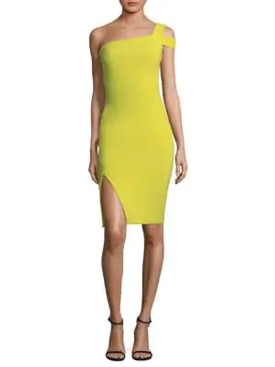 Shop Likely Packard One-shoulder Dress In Apple Green