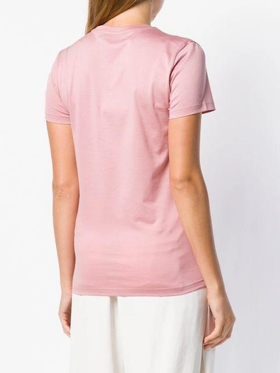 Shop Moncler Short Sleeved T-shirt In Pink
