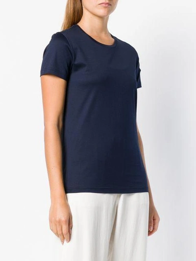 Shop Moncler Short Sleeved T-shirt In Blue