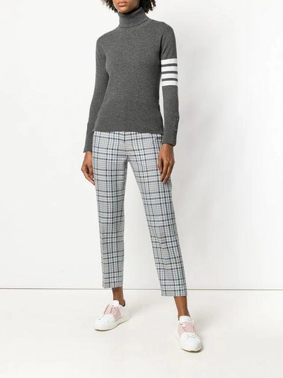 Shop Thom Browne Roll Neck Jumper In Grey