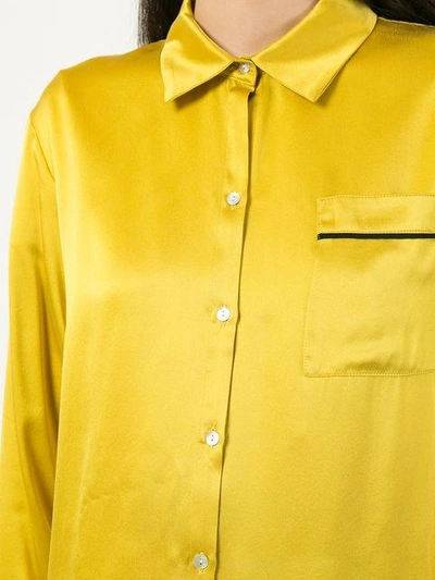 Shop Asceno Piped Blouse - Yellow