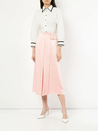 Shop Rejina Pyo Belted Pencil Skirt In Pink