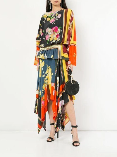 Shop Preen Line Multi-print Asymmetric Skirt In Multicolour