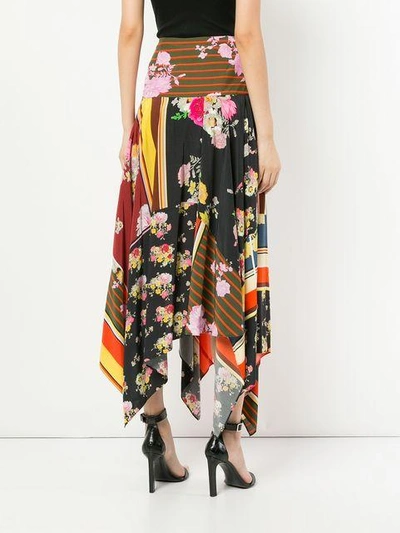Shop Preen Line Multi-print Asymmetric Skirt In Multicolour