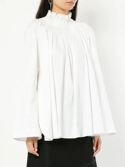 Shop Teija Wide Sleeve Blouse In White