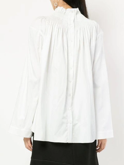Shop Teija Wide Sleeve Blouse In White