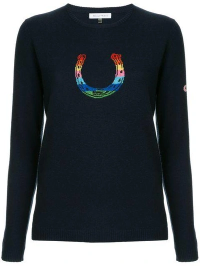 Shop Bella Freud Horseshoe Print Sweater In Blue