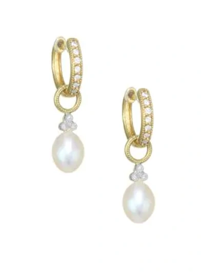 Shop Jude Frances Women's Provence Pearl, Diamond & 18k Yellow Gold Champagne Briolette Earring Charms