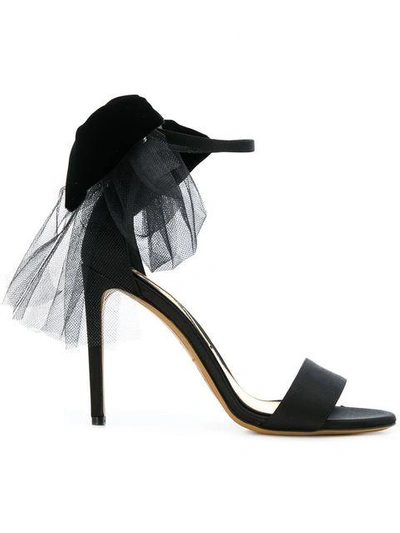Shop Alexandre Vauthier Bow Down Sandals In Black
