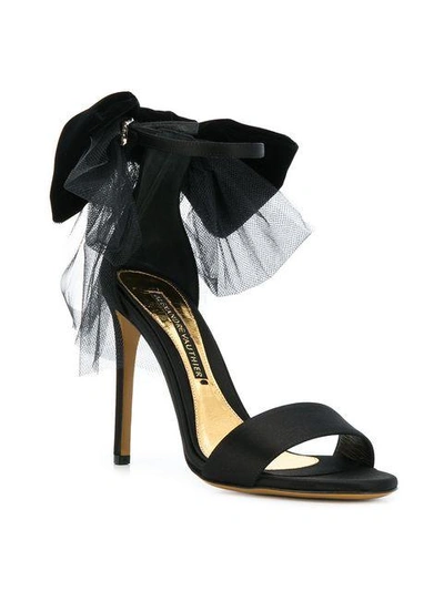 Shop Alexandre Vauthier Bow Down Sandals In Black