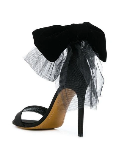 Shop Alexandre Vauthier Bow Down Sandals In Black