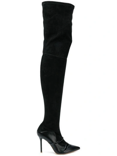 Shop Malone Souliers Over-the-knee Boots - Black