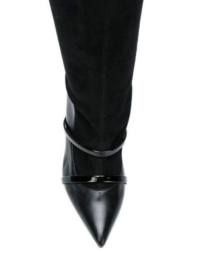 Shop Malone Souliers Over-the-knee Boots - Black