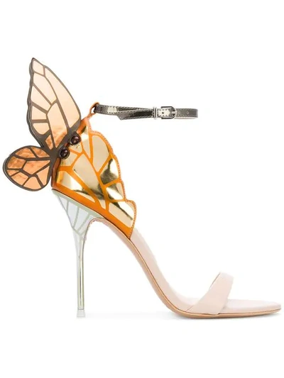 Shop Sophia Webster Butterfly Sandals - Neutrals