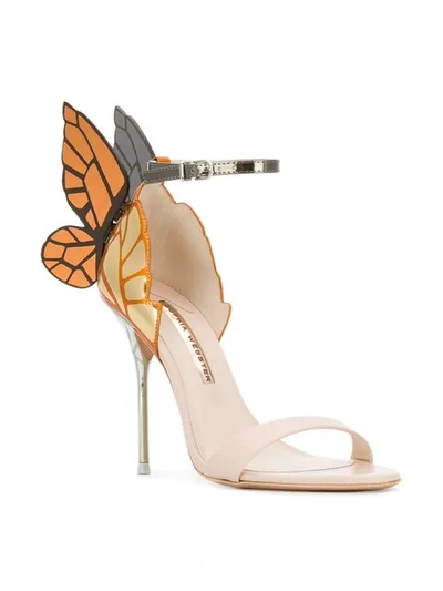 Shop Sophia Webster Butterfly Sandals - Neutrals