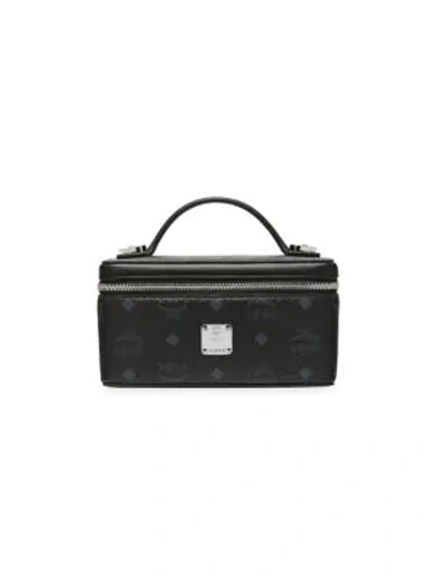 $750 MCM Rockstar Spike Visetos Vanity Case Box Bag 100% Authentic