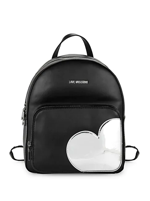 moschino backpack silver