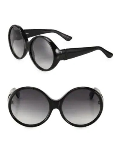 Shop Saint Laurent Sl M1 60mm Oversized Round Sunglasses In Black