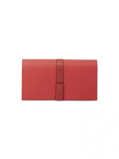 Shop Loewe Chained Continental Wallet In Scarlet