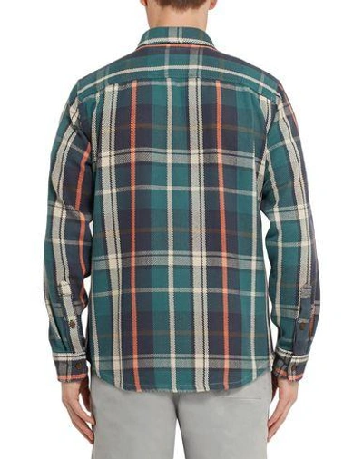 Shop Outerknown Checked Shirt In Deep Jade