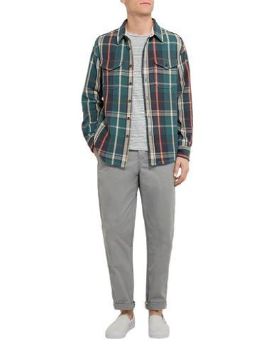 Shop Outerknown Checked Shirt In Deep Jade