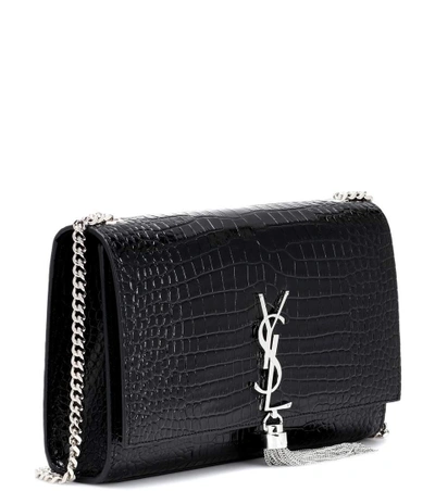 Shop Saint Laurent Kate Tassel Medium Shoulder Bag In Black