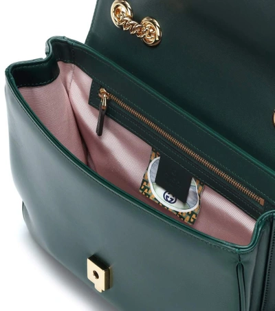 Shop Gucci Rajah Medium Leather Shoulder Bag In Green