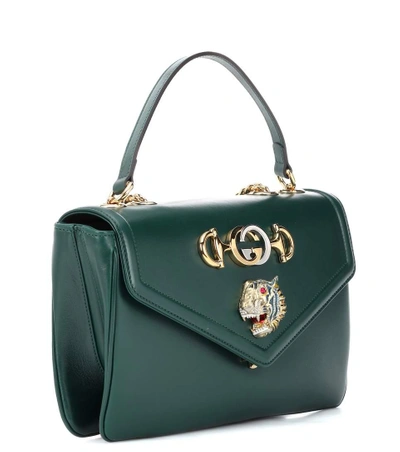Shop Gucci Rajah Medium Leather Shoulder Bag In Green