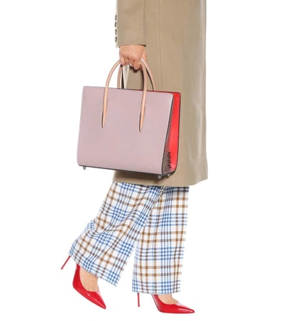 Shop Christian Louboutin Paloma Medium Leather Tote In Pink