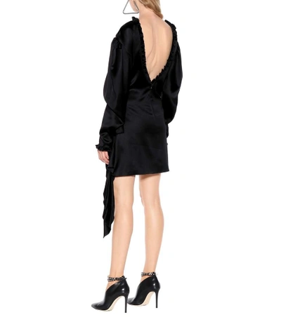 Shop Magda Butrym Torrance Silk And Wool-blend Dress In Black