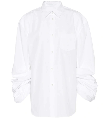 Shop 003631 Cotton-blend Shirt In White