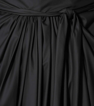 Shop Rick Owens Lilies Draped Jersey Skirt In Black