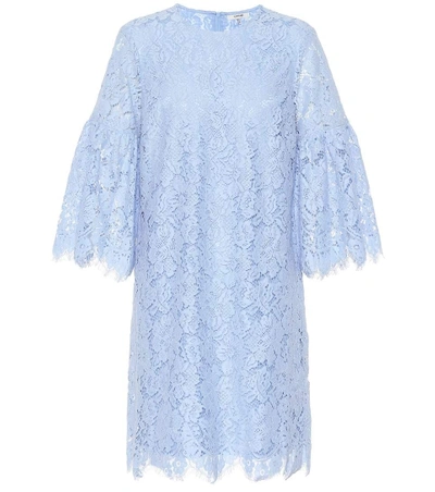Shop Ganni Lace Dress In Blue