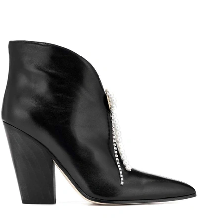 Shop Magda Butrym Belgium Leather Ankle Boots In Black